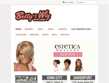 Tablet Screenshot of bettyswigboutique.com